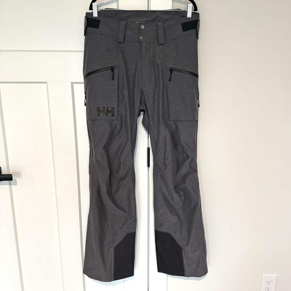 Helly Hansen Elevation Shell 3.0 Waterproof Grey Ski Snowboard Pants Large RECCO